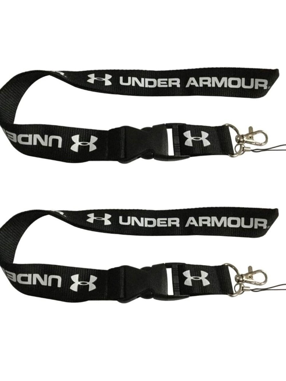 2 x Universal Under Armour Lanyard Keychain Holder Black
